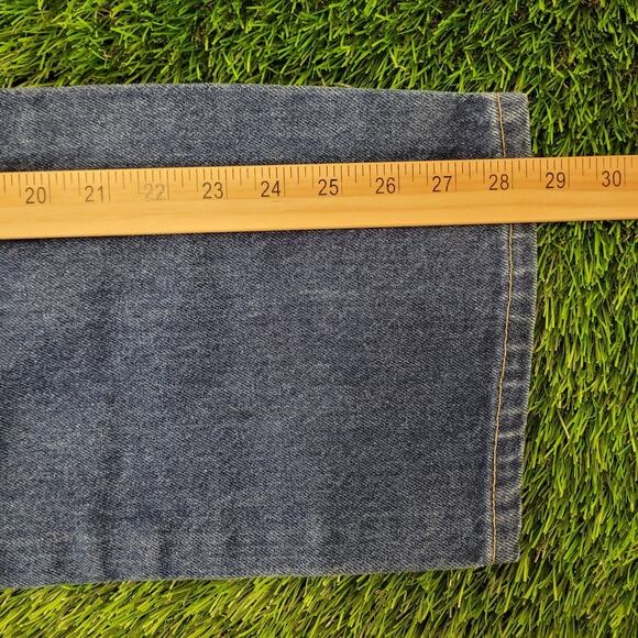 Vintage 70s LEE Whiskered Jeans 35x28 Dark-Wash Talon-Zip - Picture 16 of 16